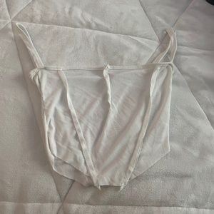 White corset tank top